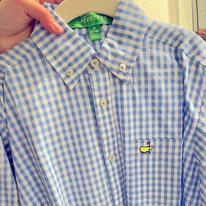 Masters Augusta boys button down. Brand new. No tags. Never worn or laundered